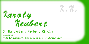 karoly neubert business card